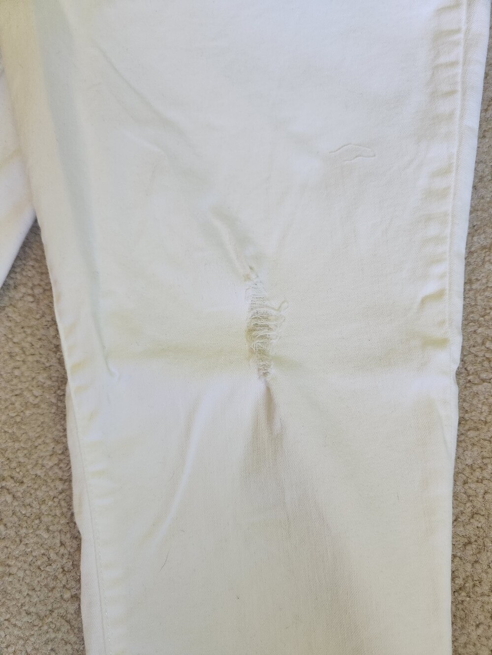 Mac And Me White Fray-bottom Jeans, Size 14 - Picture 5 of 6